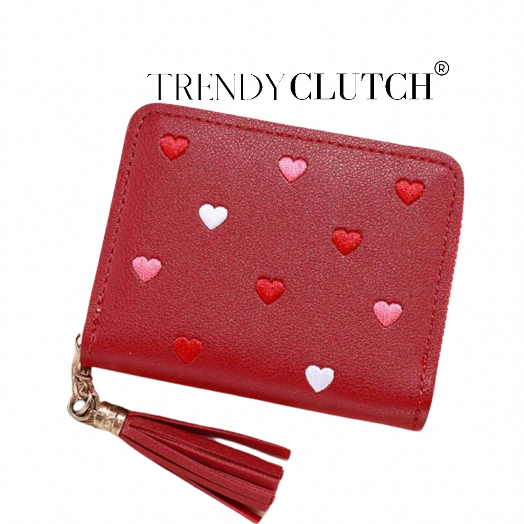 The Trendy Clutch "All Hearts" Mini Zipper Wallet