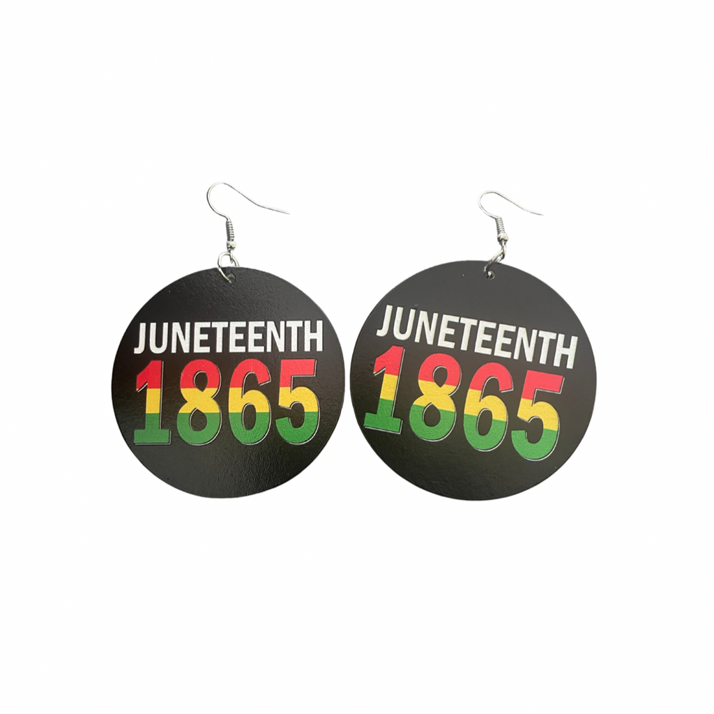 Juneteenth Earrings - Black 1865