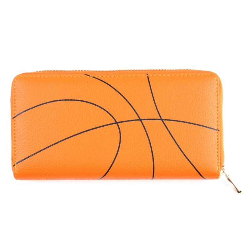 "Angie" Clutch Zipper Wallet- Basketball Design