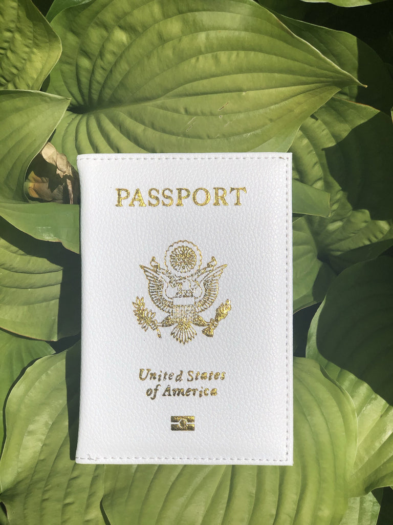 Fashion Passport Holder- White