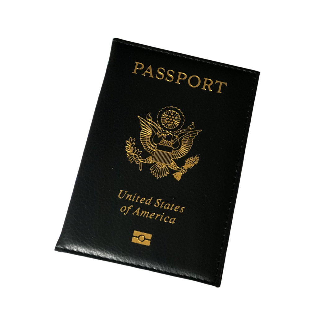 Fashion Passport Holder- Black