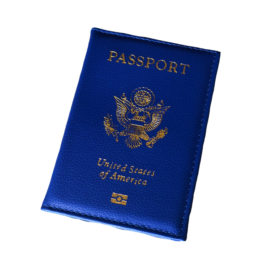 Fashion Passport Holder- Royal Blue
